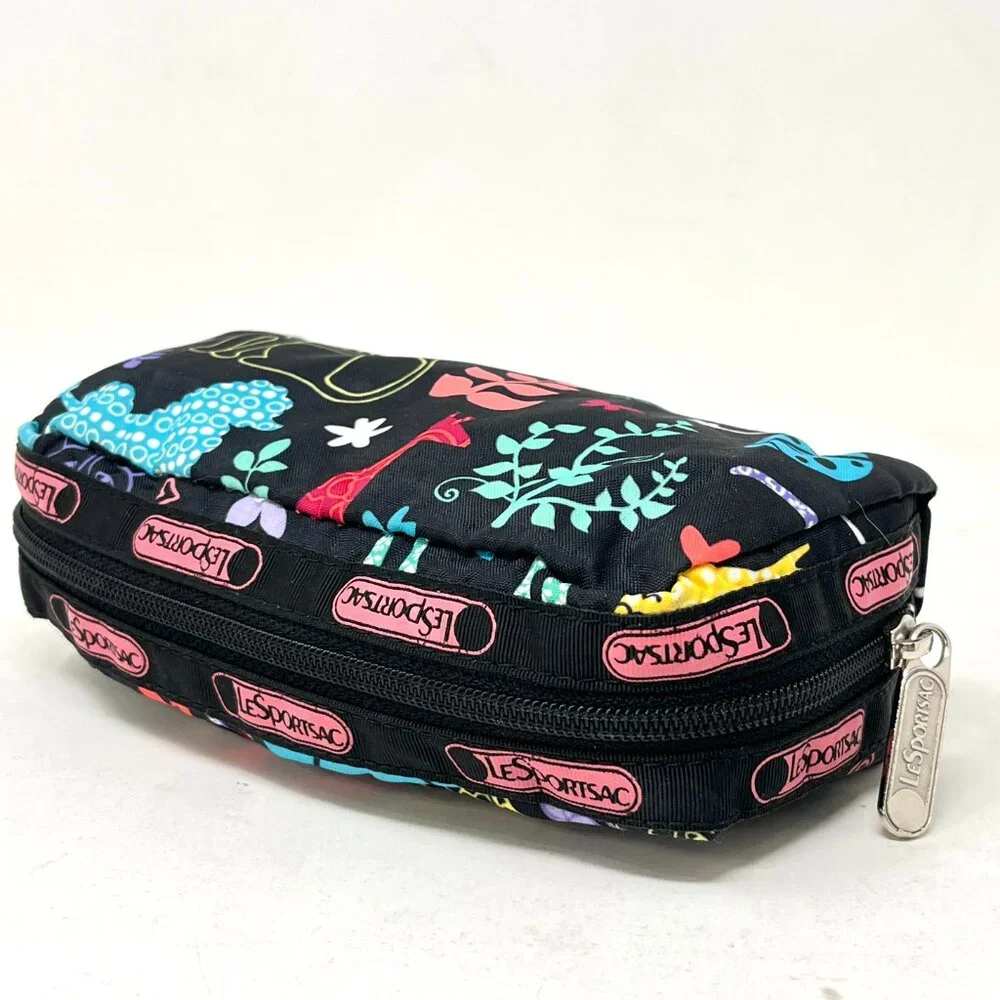 LeSportsac Animal Print Small Rectangular Cosmetic Bag Make-Up Pouch - Picture 2 of 10